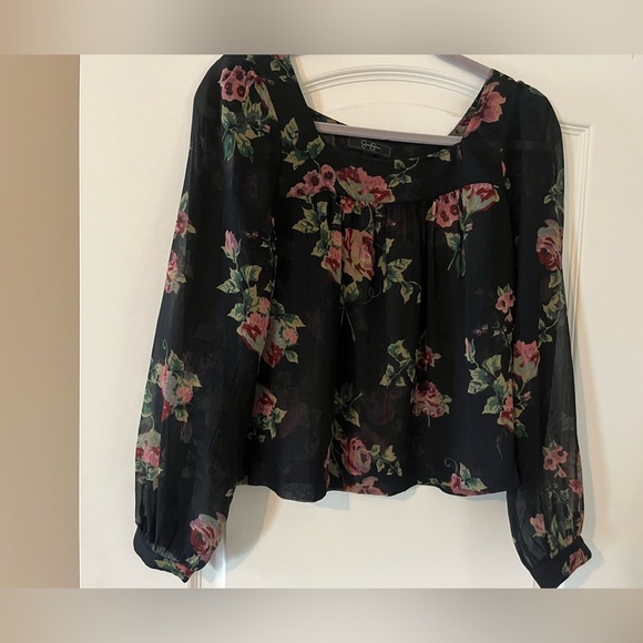 Jessica Simpson Floral Sheer Women's Blouse XS - Picture 5 of 11